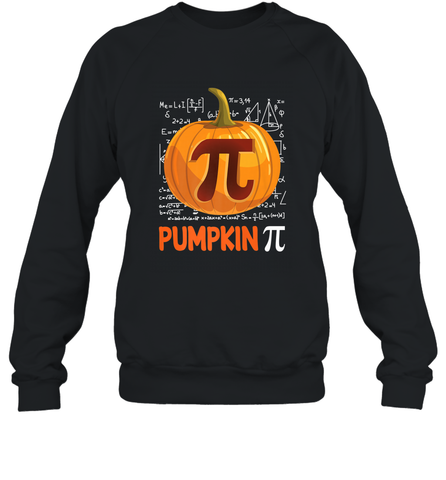 Pumpkin Pi Shirt Math Halloween Thanksgiving Costume Pie Day Crewneck Sweatshirt Crewneck Sweatshirt / Black / S Crewneck Sweatshirt - HHHstores