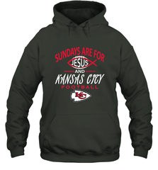 Sundays Are For Jesus and Kansas City Funny Football Hooded Sweatshirt Hooded Sweatshirt - HHHstores