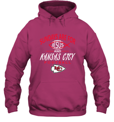 Sundays Are For Jesus and Kansas City Funny Football Hooded Sweatshirt Hooded Sweatshirt - HHHstores