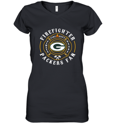 Green Bay Packers NFL Pro Line Green Firefighter Women's V-Neck T-Shirt
