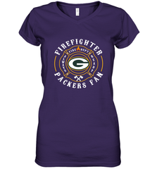 Green Bay Packers NFL Pro Line Green Firefighter Women's V-Neck T-Shirt Women's V-Neck T-Shirt - HHHstores