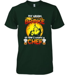 Womens My Broom Broke So Now I Become A Chef Halloween Witch Men's Premium T-Shirt Men's Premium T-Shirt - HHHstores