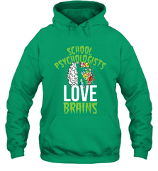 School Psychologists Love Brains Halloween Teacher Hooded Sweatshirt Hooded Sweatshirt - HHHstores