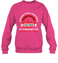 Whoever would overthrow the liberty of a nation must begin by subduing the freeness of speech 01 Crewneck Sweatshirt Crewneck Sweatshirt - HHHstores