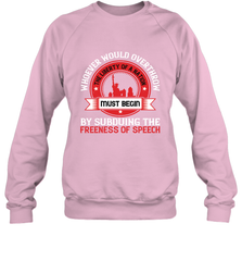 Whoever would overthrow the liberty of a nation must begin by subduing the freeness of speech 01 Crewneck Sweatshirt Crewneck Sweatshirt - HHHstores