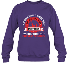 Whoever would overthrow the liberty of a nation must begin by subduing the freeness of speech 01 Crewneck Sweatshirt Crewneck Sweatshirt - HHHstores