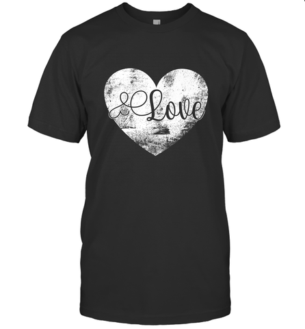 Love Valentines Day Heart Vintage Gift For Men Women Men's T-Shirt Men's T-Shirt / Black / S Men's T-Shirt - HHHstores