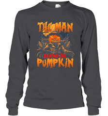 Mens Halloween Fun Dad The Man Behind Pumpkin Gift Long Sleeve T-Shirt Long Sleeve T-Shirt - HHHstores