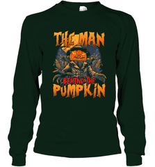 Mens Halloween Fun Dad The Man Behind Pumpkin Gift Long Sleeve T-Shirt Long Sleeve T-Shirt - HHHstores