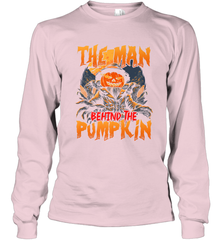 Mens Halloween Fun Dad The Man Behind Pumpkin Gift Long Sleeve T-Shirt Long Sleeve T-Shirt - HHHstores
