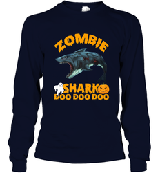 Zombie Shark Doo Doo Doo Halloween Shake Costume Lover Gifts Long Sleeve T-Shirt