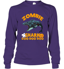 Zombie Shark Doo Doo Doo Halloween Shake Costume Lover Gifts Long Sleeve T-Shirt Long Sleeve T-Shirt - HHHstores