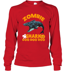 Zombie Shark Doo Doo Doo Halloween Shake Costume Lover Gifts Long Sleeve T-Shirt Long Sleeve T-Shirt - HHHstores
